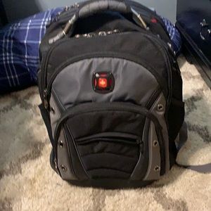Black and gray laptop backpack